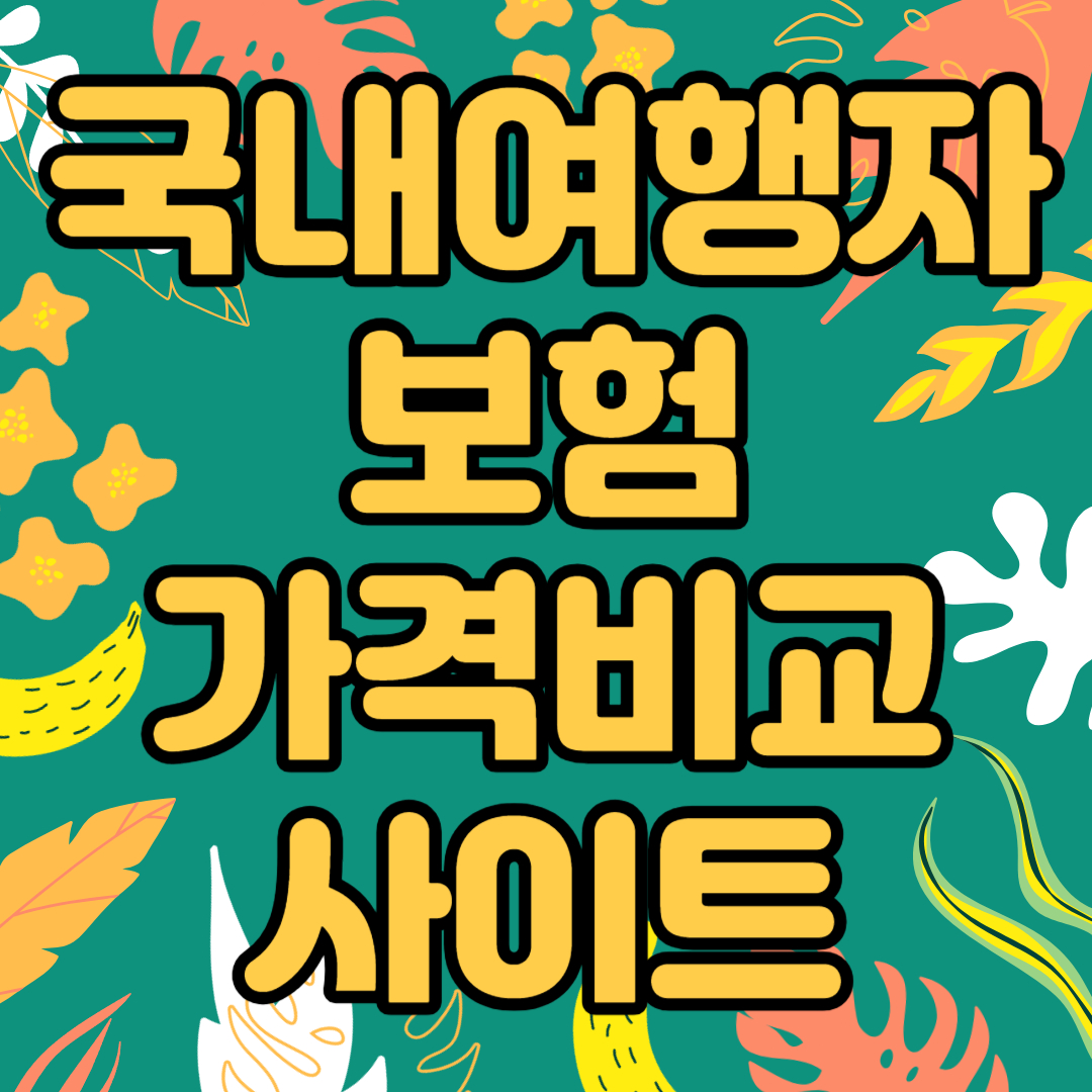 국내여행자보험 인터넷가입 가격비교사이트