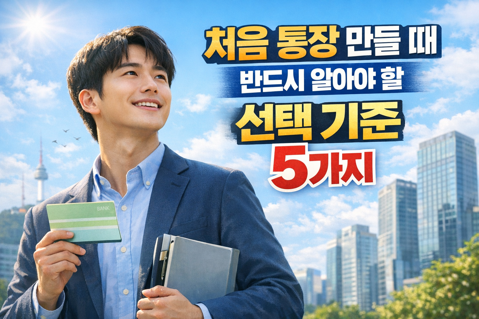 처음 통장 만들 때 반드시 알아야 할 선택 기준 5가지