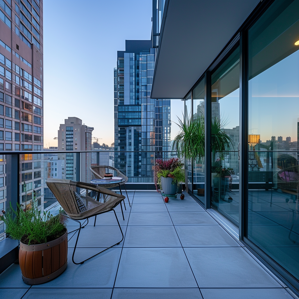 아파트 유리난간