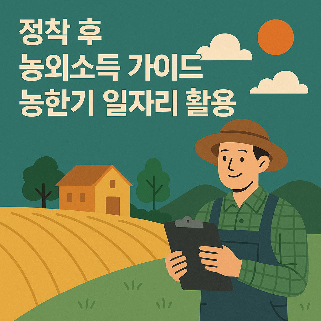 농외소득 가이드 농한기 일자리 활용