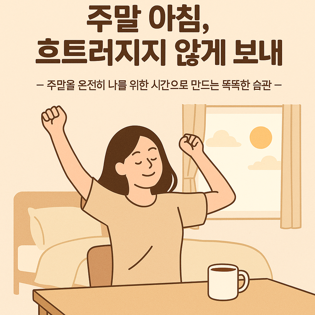 주말 아침, 흐트러지지 않게 보내는 법