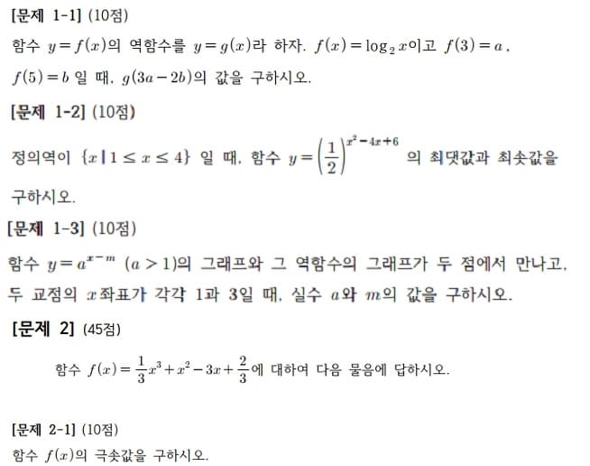 한국공학대학교 논술 기출문제 예시