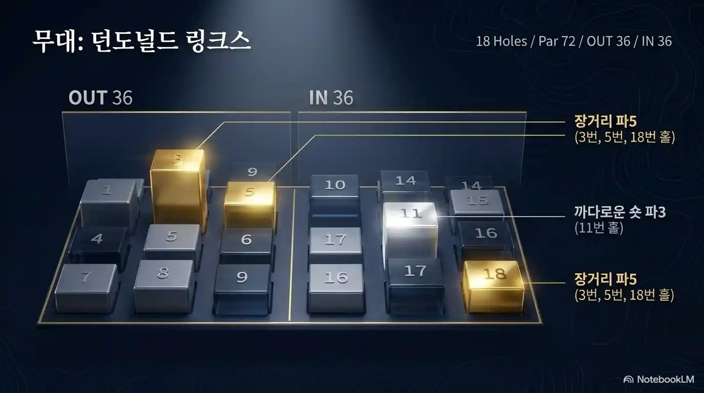 던도널드 링크스 코스 레이아웃과 주요 홀 특징을 소개하는 ISPS 한다 위민스 스코티시 오픈 이미지