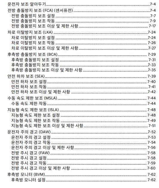 2024 GV70 사용설명서 - 운전자 보조 1