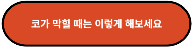 코가 막힐 때는 이렇게 해보세요