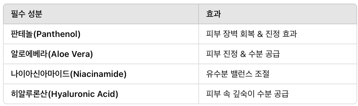 속건조 피부 보습 방법