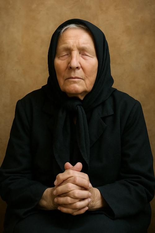 바바 반가로-보이는-여성이-검은색-옷을-입고-손을-모으고-눈을-감고-있음