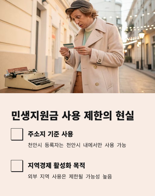 민생지원금 사용 제한의 현실