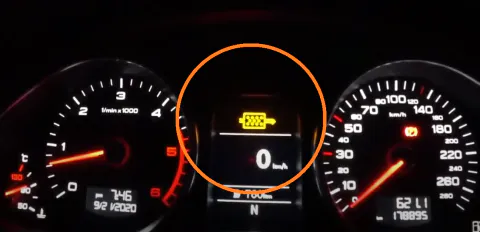 계기판의 DPF 재생 아이콘