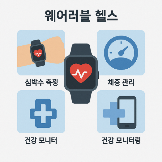 웨어러블 디바이스 건강 관리에 관한 사진