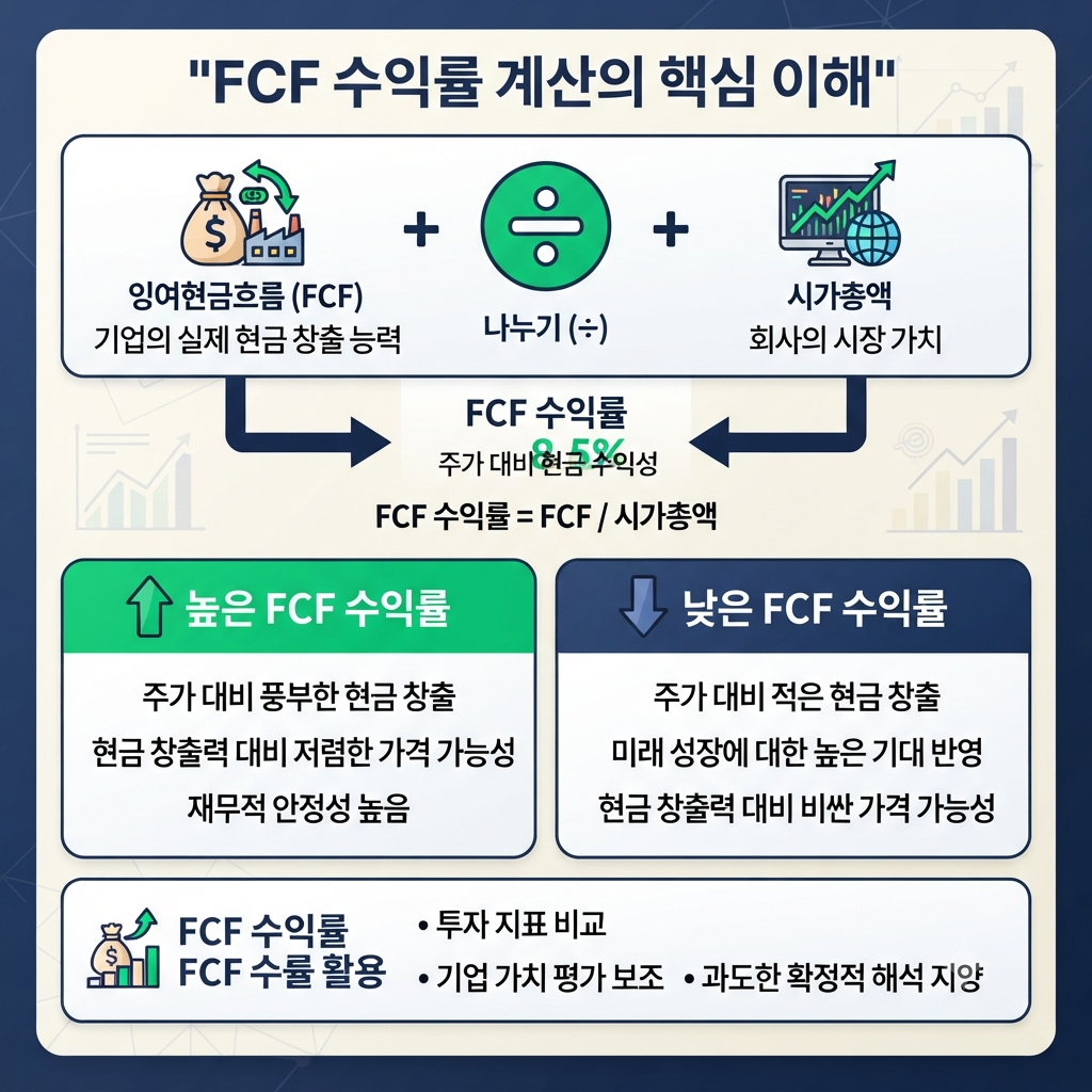 FCF 수익률 계산법과 높고 낮은 FCF 수익률의 의미