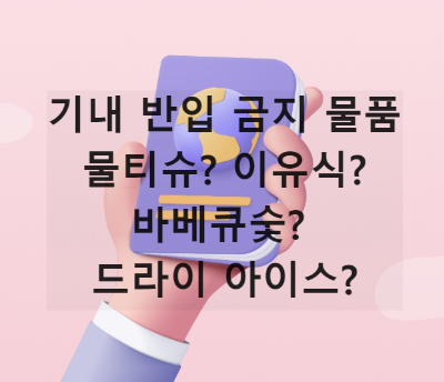 기내 반입 금지 물품