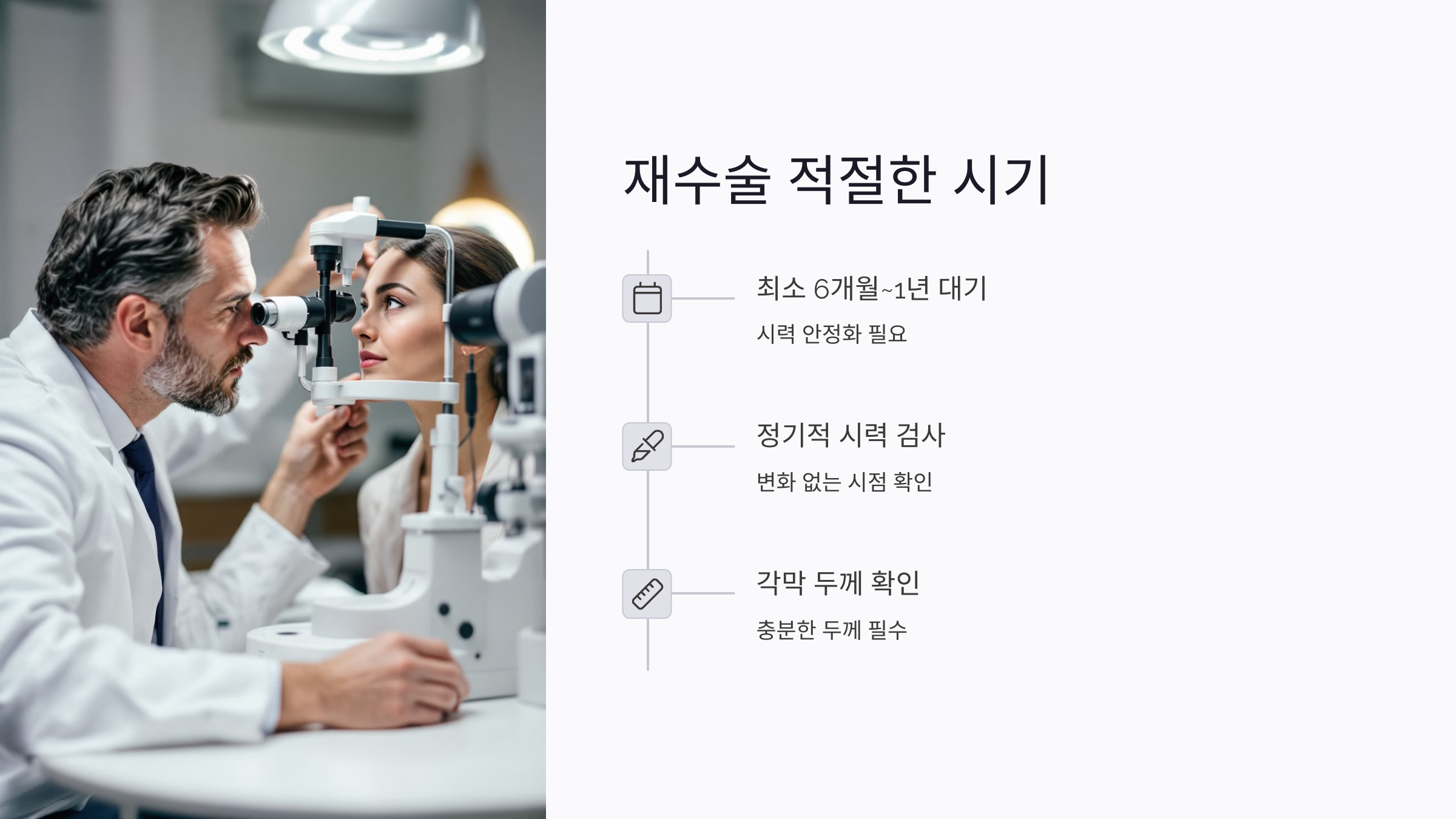 라식 재수술, 언제가 적절한 시점인가요?