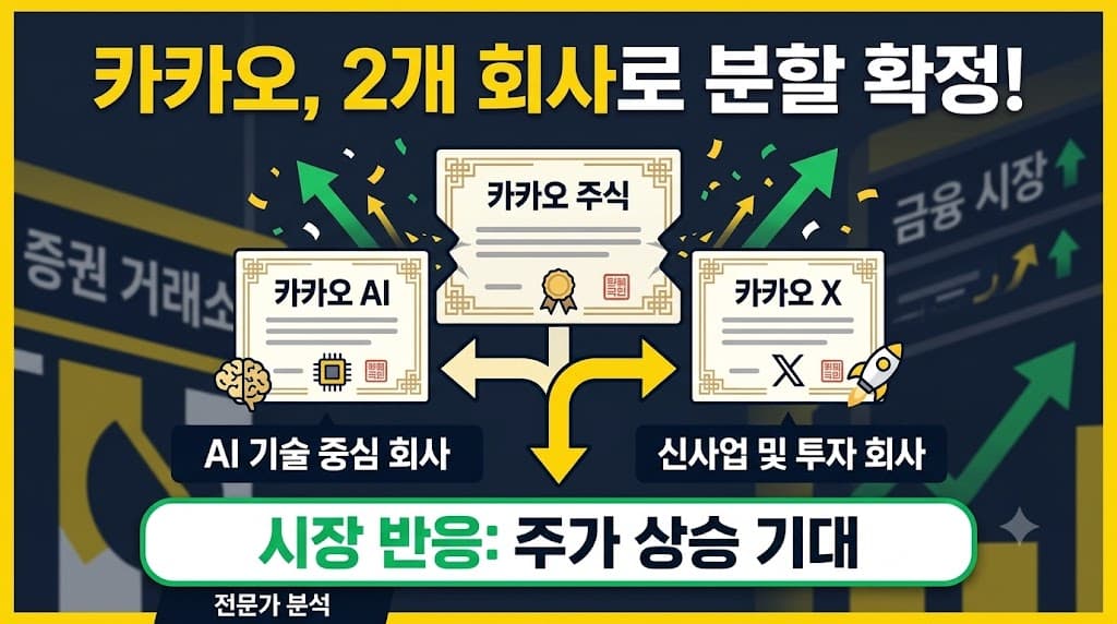 카카오 인적분할 이미지