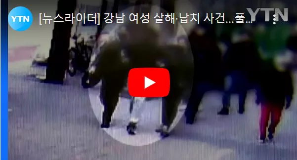 강남납치 사건 일지 보도 화면