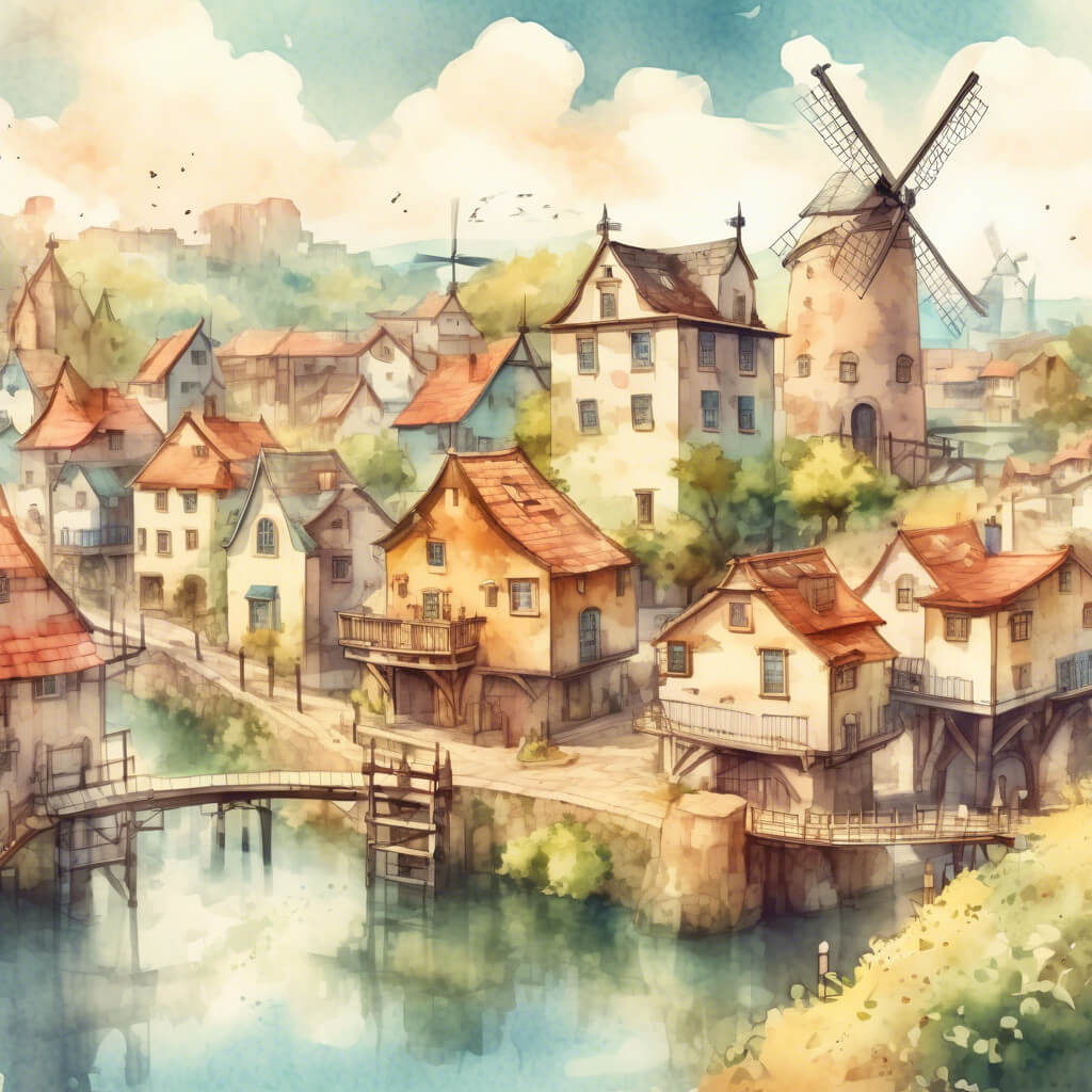 챗GPT 지브리 감성 일러스트