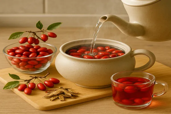 남성 활력에 도움 되는 산수유 차
