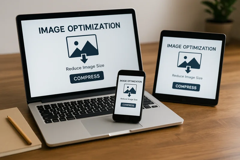 이미지 최적화 개념을 설명하는 그래픽