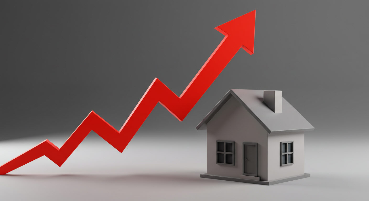 집과 금리의 비교을 삽화로 나타냄