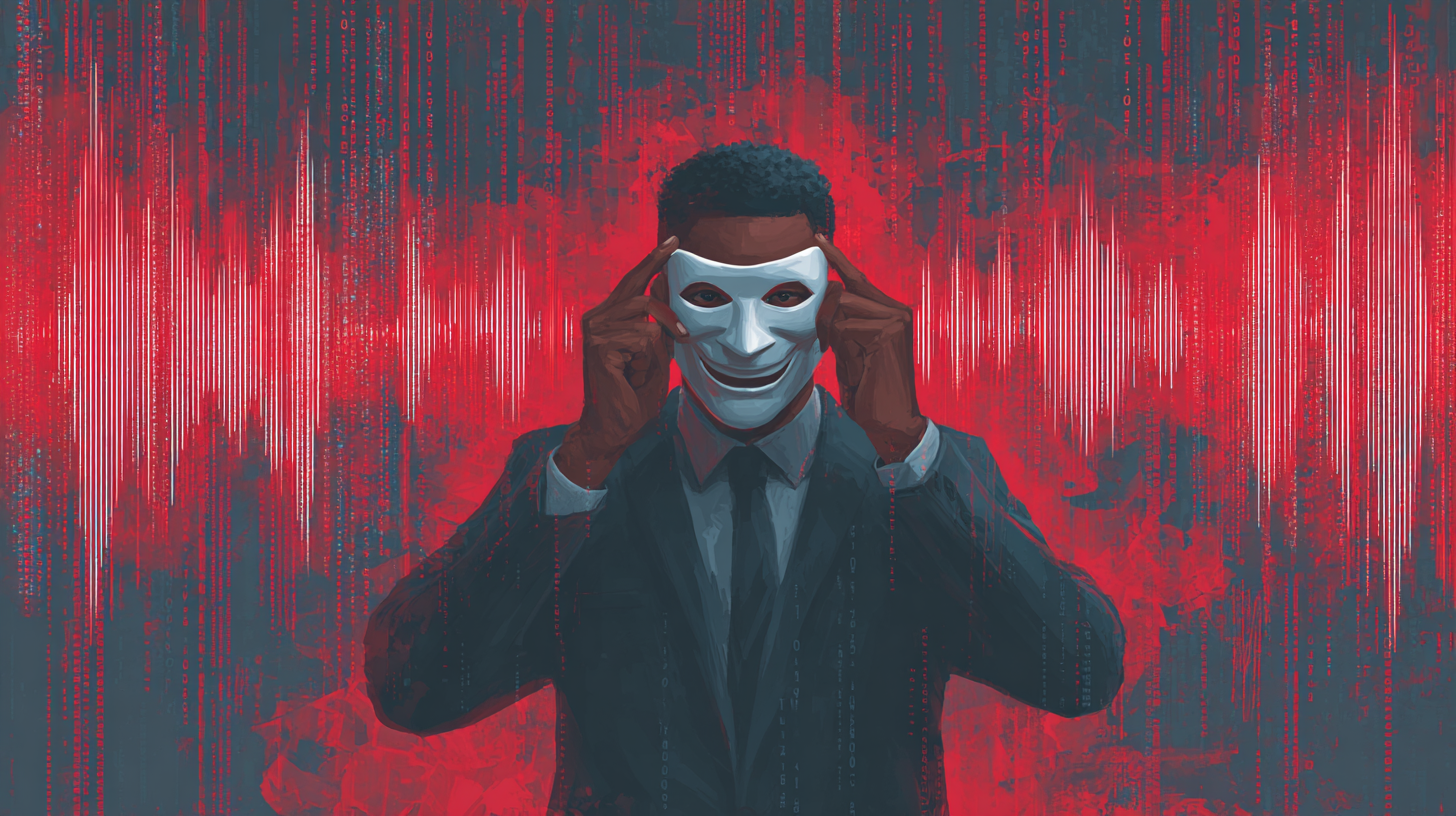 웃는 가면을 쓴 사람 일러스트