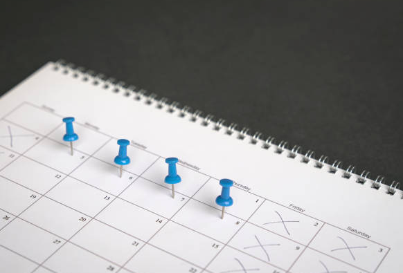 하루 하루를 나타내는 달력 모습의 사진