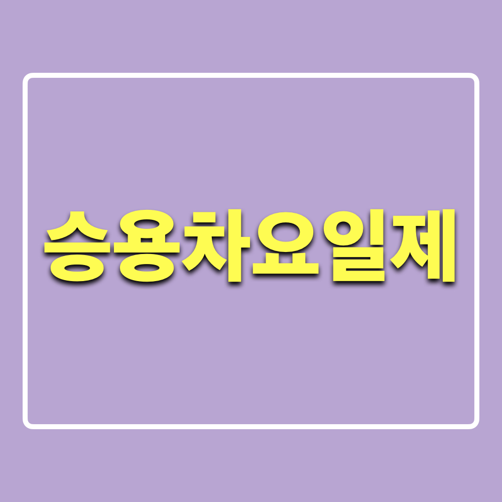 부산시승용차요일제