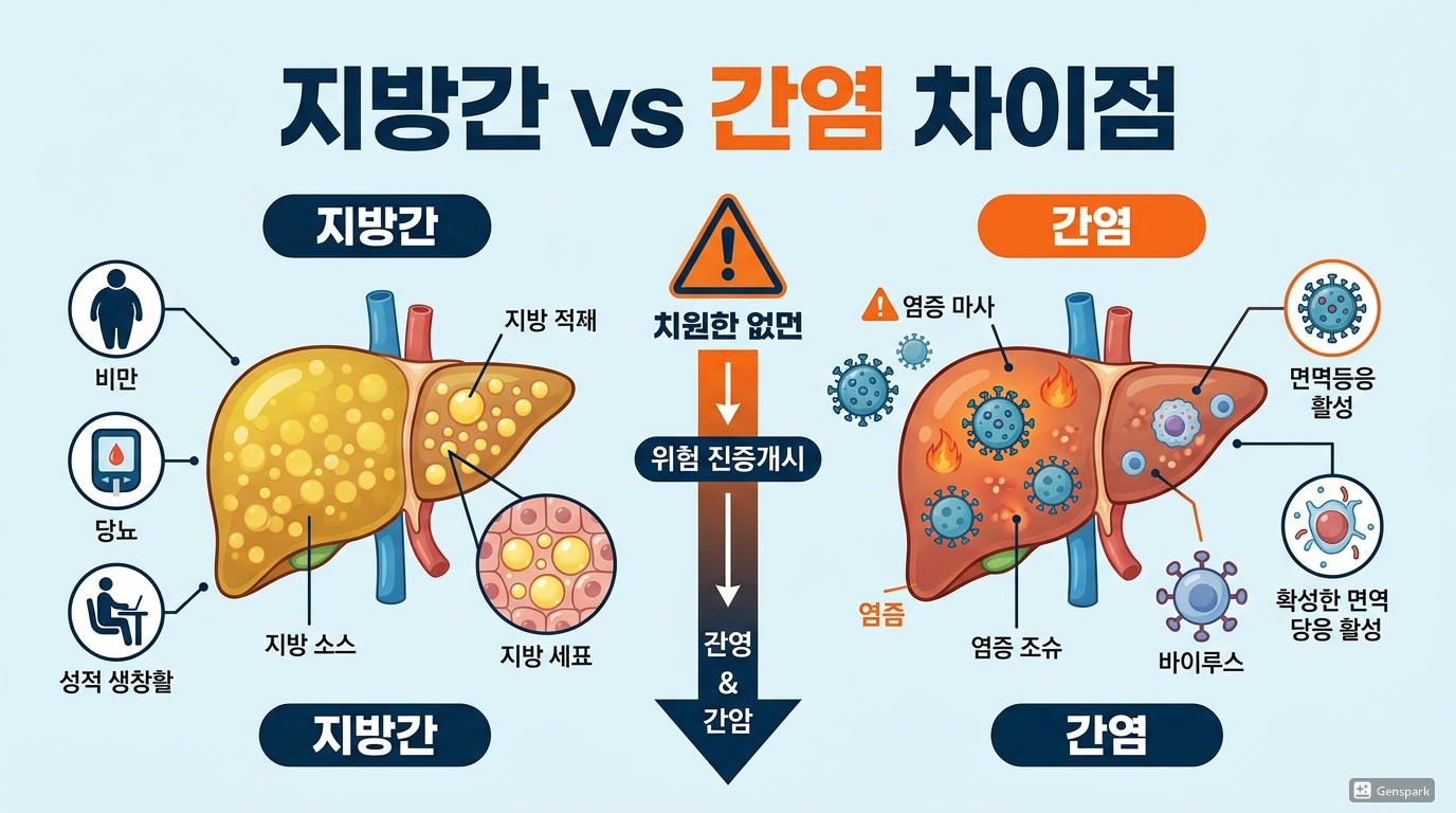 지방간과 간염 차이점