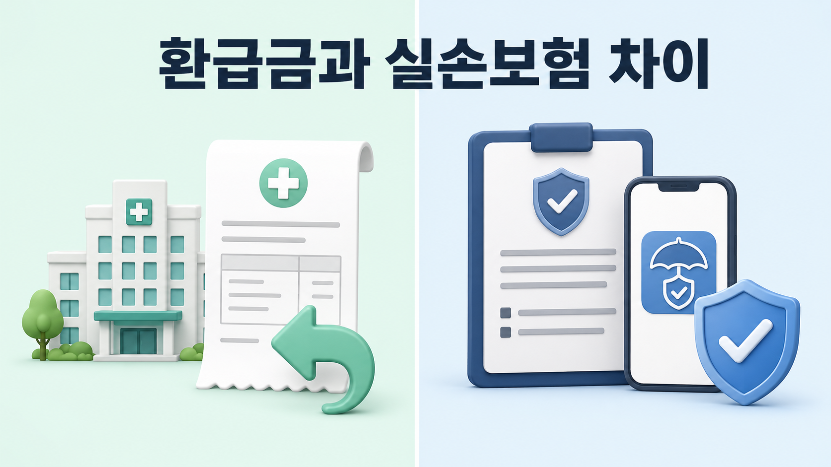 병원비 환급금과 실손보험 청구 차이 비교