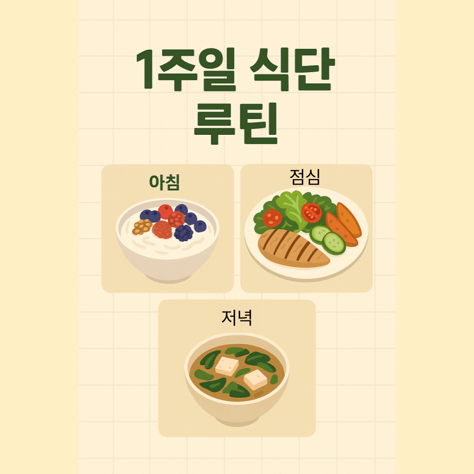 1주일 식단 루틴