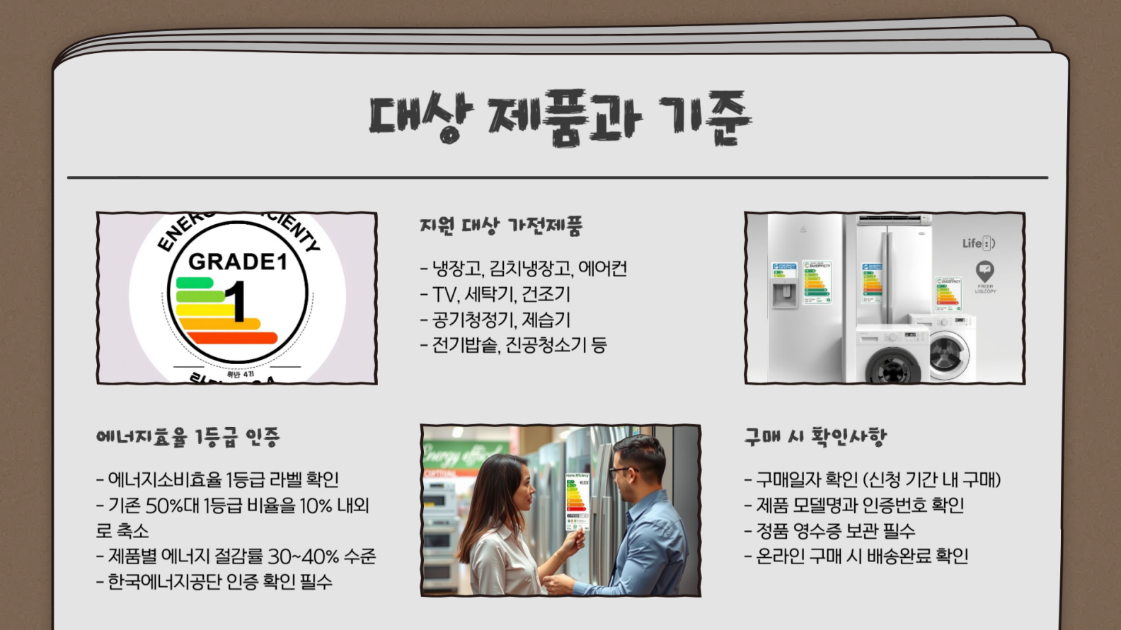 대상 제품과 기준