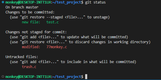 git status 정리