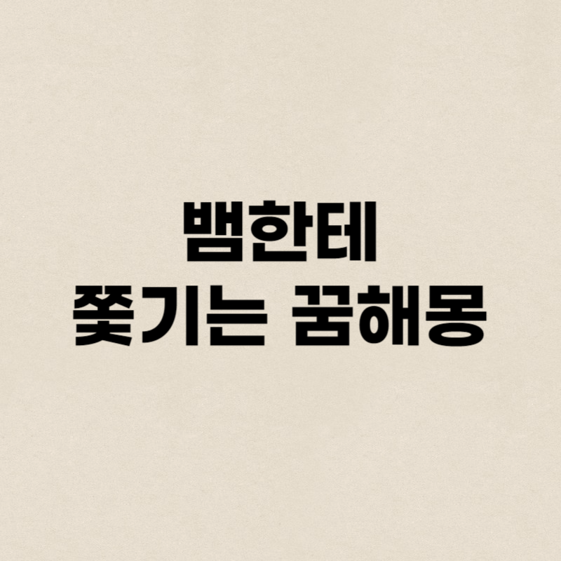 뱀한테 쫓기는 꿈해몽