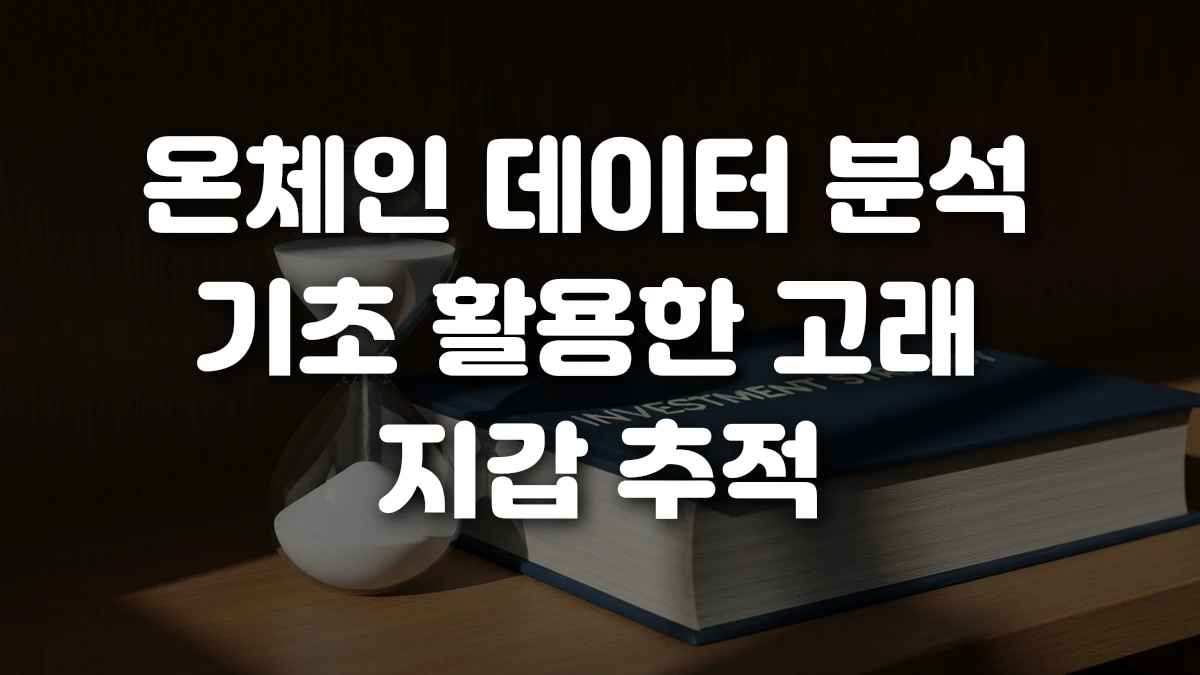 온체인 데이터 분석 기초 활용한 고래 지갑 추적