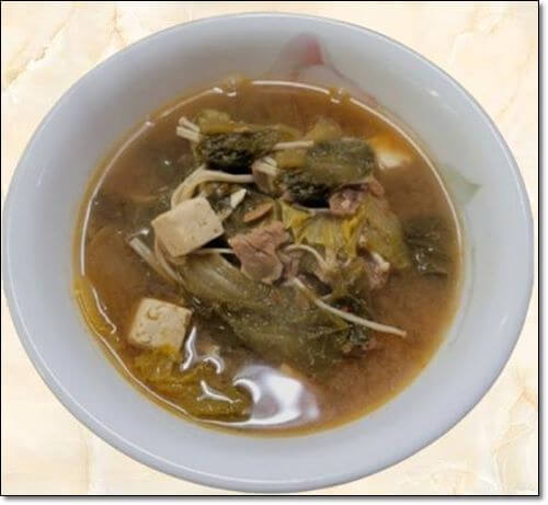 얼갈이배추 된장국