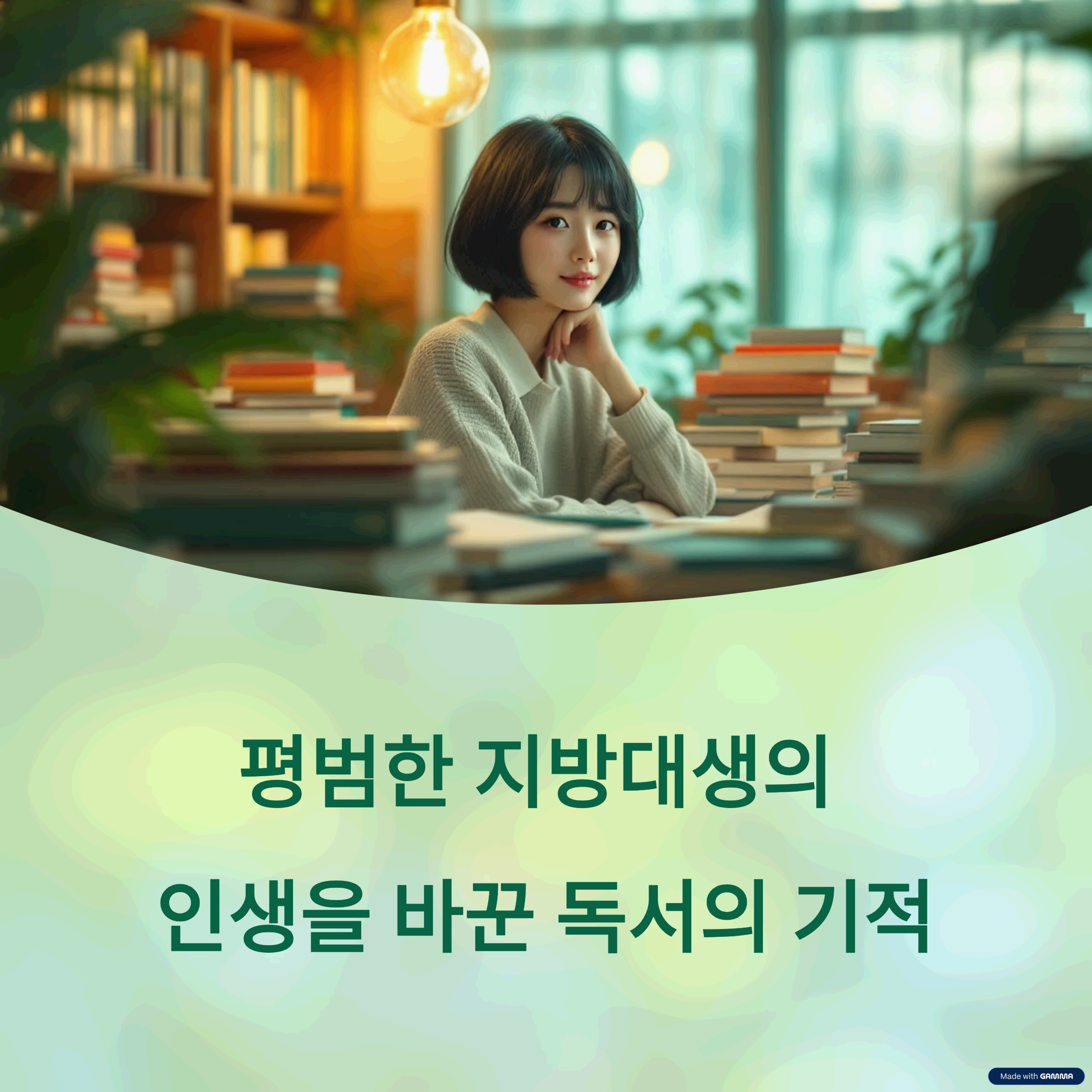 university student sitting in a modern library