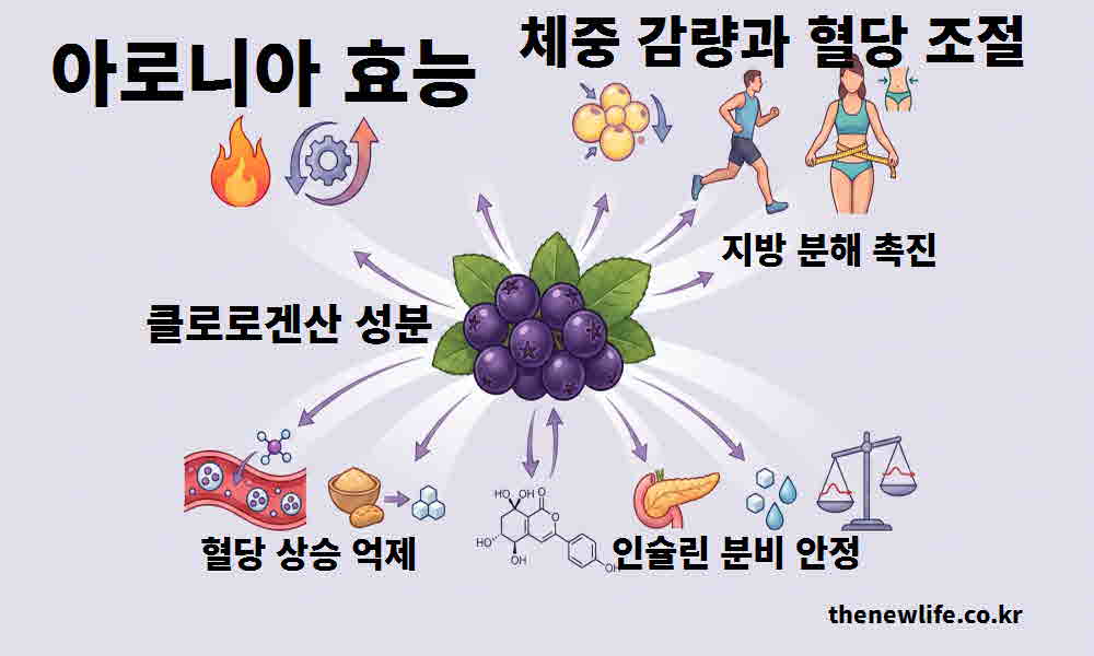 아로니아 효능 체중 감량 혈당 조절