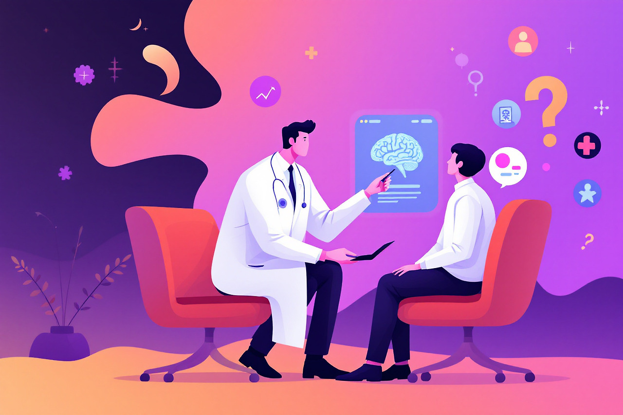 의사와 환자가 상담하는 모습