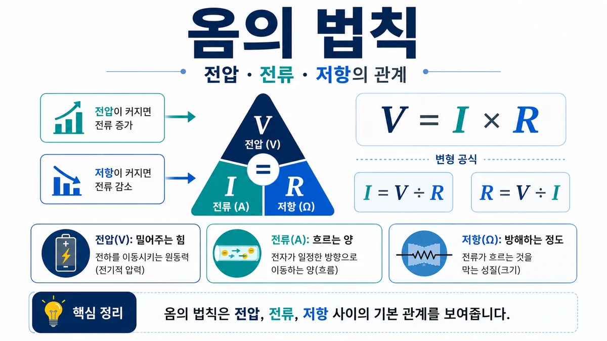옴의 법칙으로 설명한 전압 전류 저항 관계