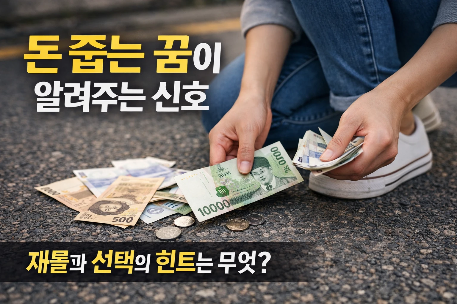 돈 줍는 꿈 해몽 총정리|지폐, 동전, 상황별 의미 한눈에 보기