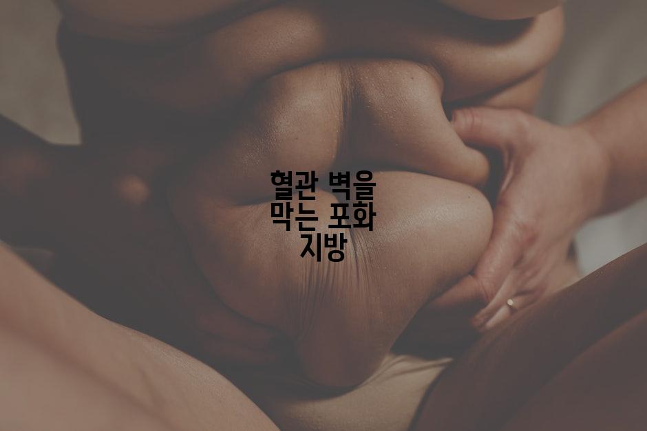 혈관 벽을 막는 포화 지방