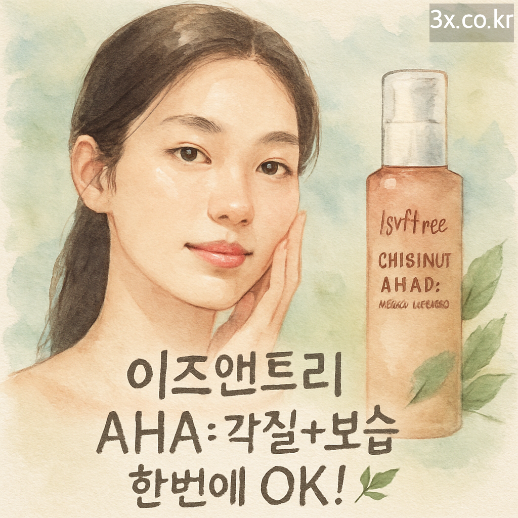 이즈앤트리 AHA: 각질+보습 한번에 OK! 🌱