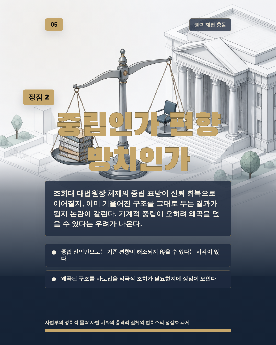 중립인가 편향 방치인가
