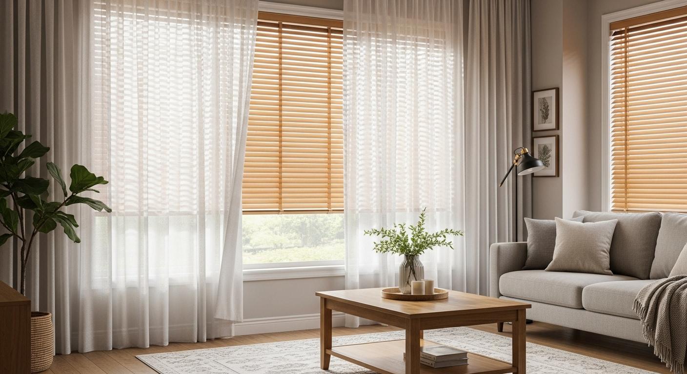 거실 커튼 블라인드