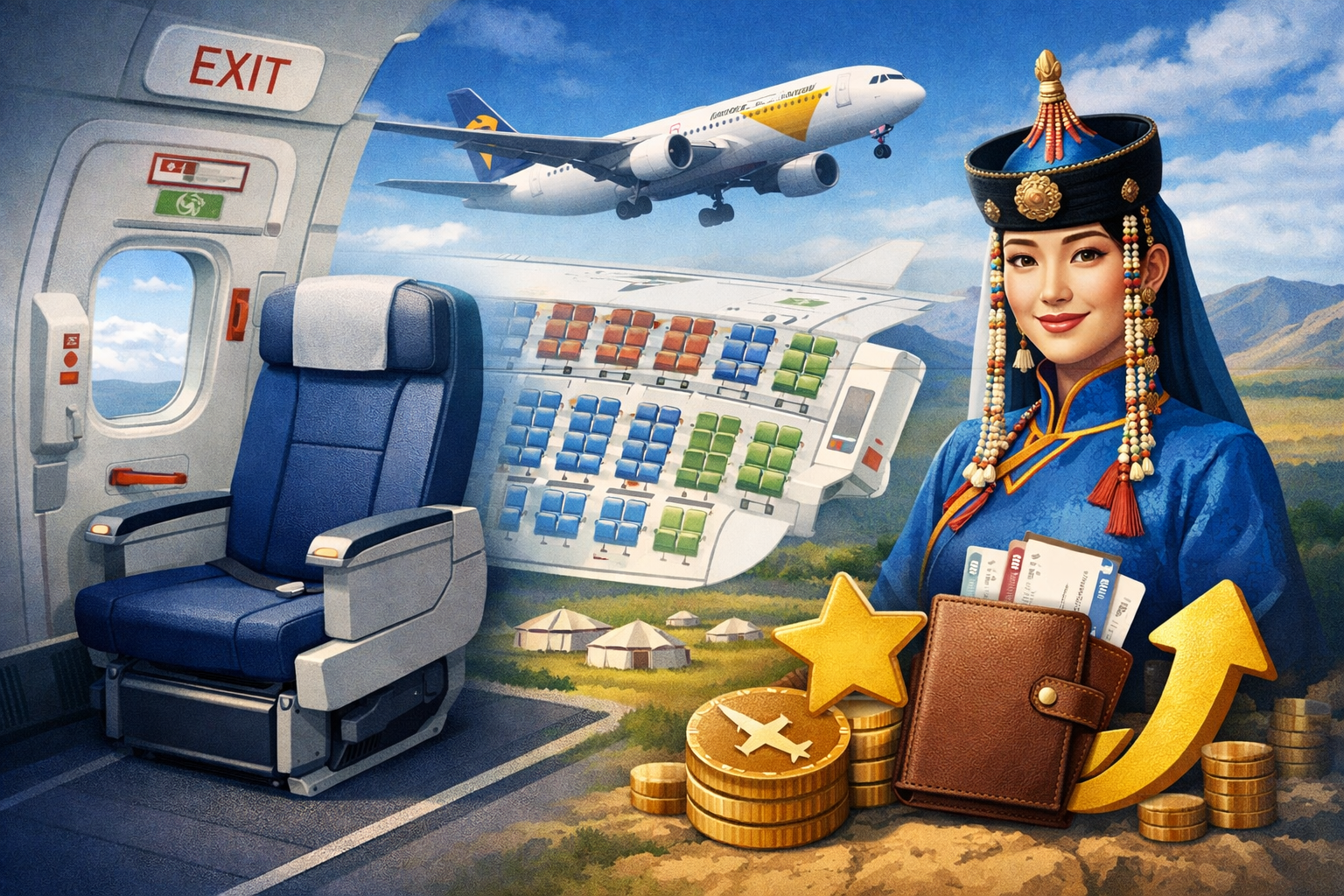 미아트 몽골항공 좌석배치도 확인법부터 업그레이드 꿀팁까지 완벽 정리 (비상구 좌석 추천) 관련 사진