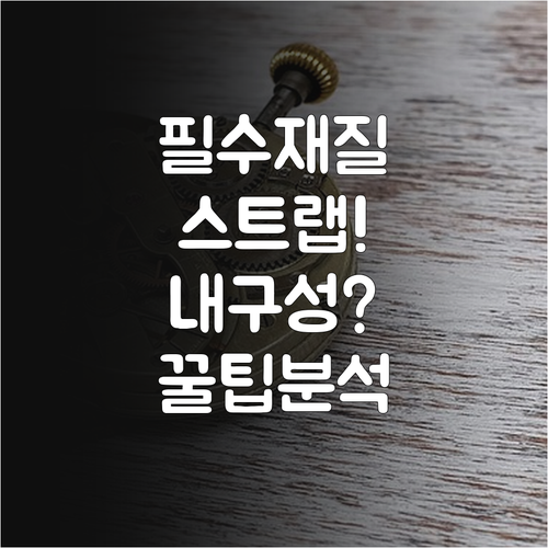 시계 스트랩 재질 완벽 비교: 내구성..