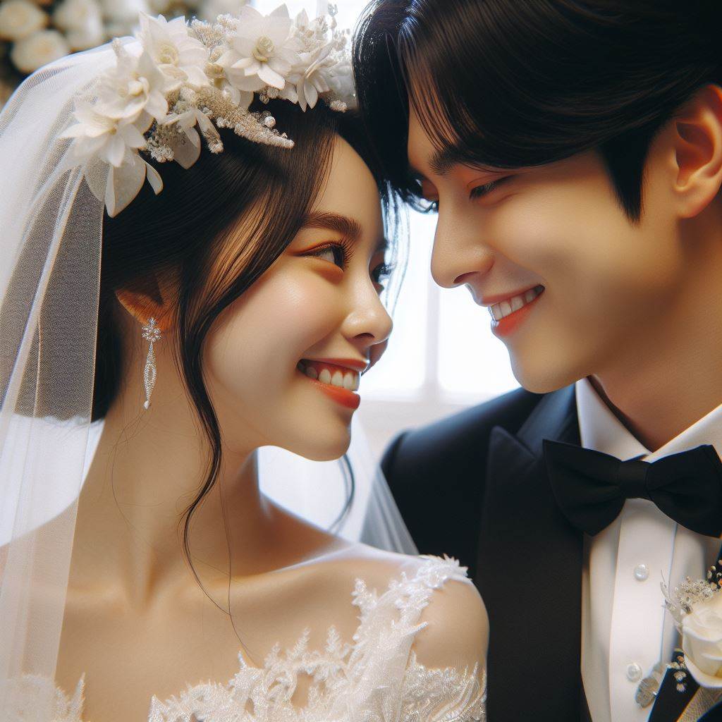 결혼식장의 신랑신부