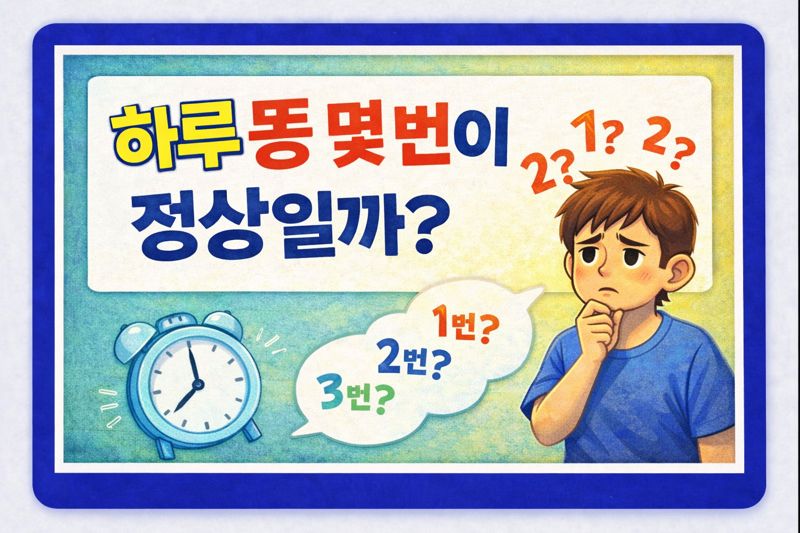 하루에 똥 몇 번이 정상일까?