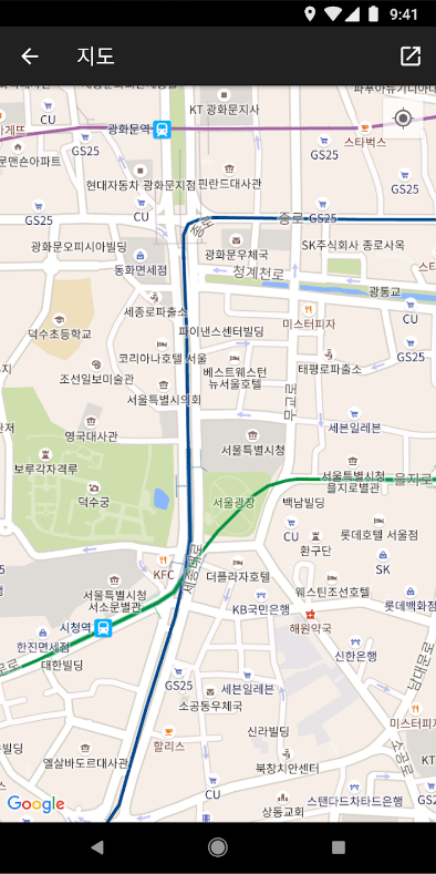 디지털 나침반 앱, 심플하고 정밀한 나침반 보기
