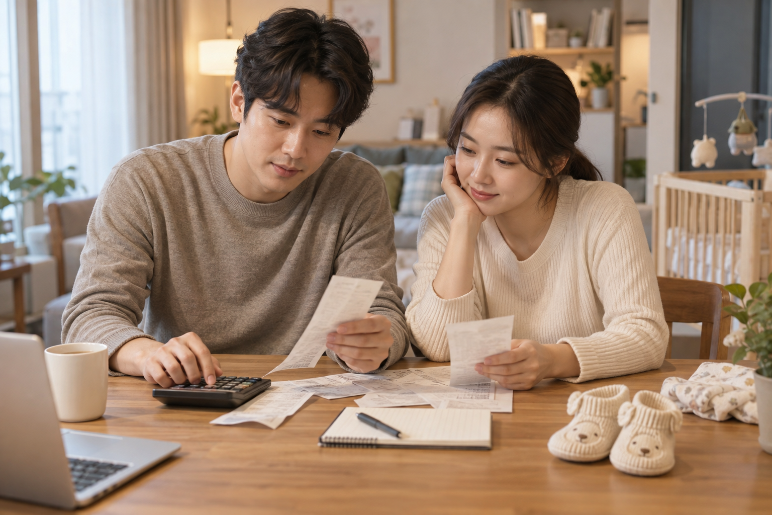 계산중인 부부