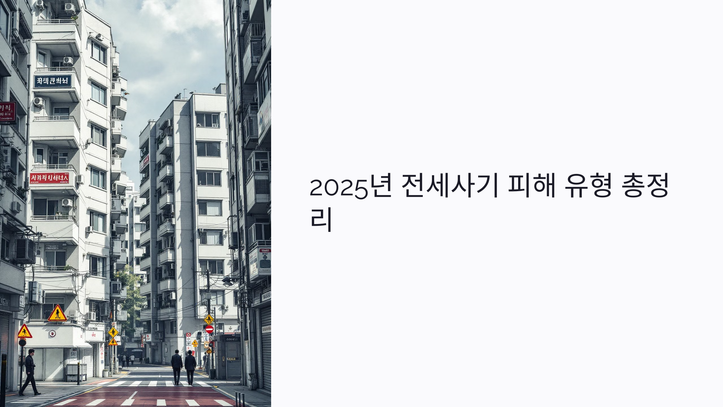 2025년 전세사기 피해 유형 : 초보자가 꼭 알아야 할 6가지 함정